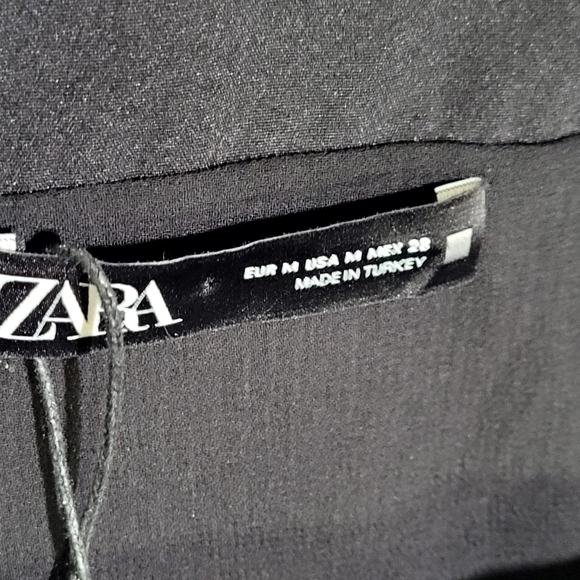 Zara Black Bow Tie Jeweled Blouse - Picture 4 of 4